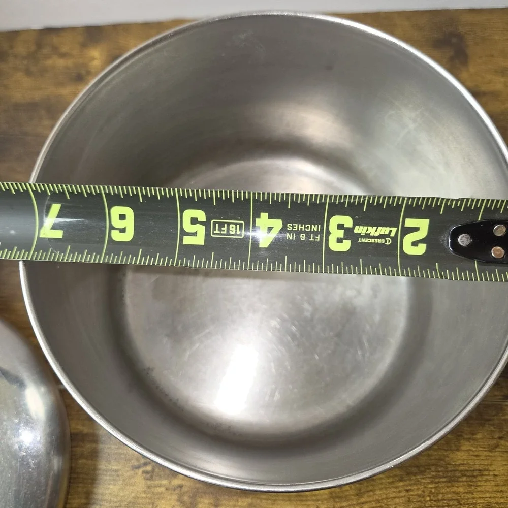 Vintage Revere Ware 1801 Copper Bottom Saucepan Pot with Lid - Pre-1968 Stamp
